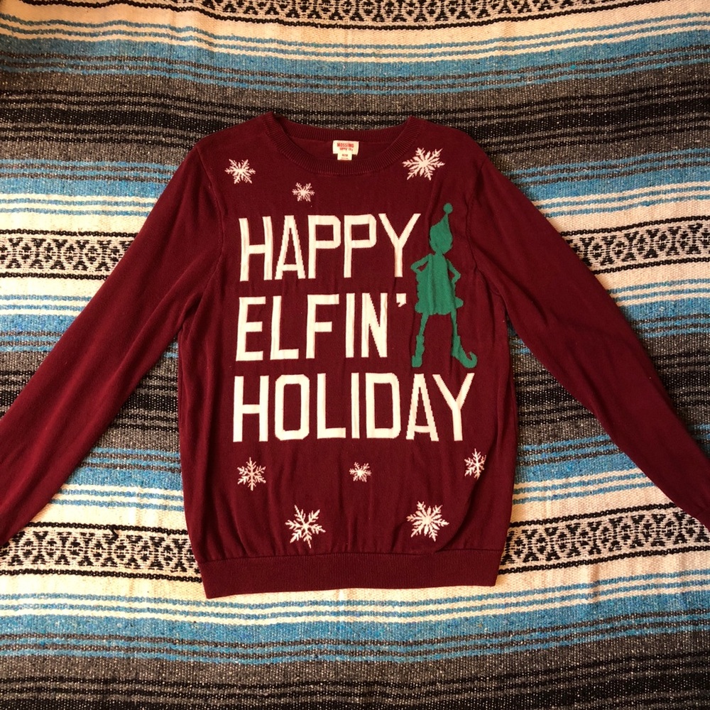 “HAPPY ELFIN’ HOLIDAY” sweater